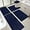 Navy Blue, variant on HEBE Bathroom Rugs Set 5 Piece, Plush Absorbent Bath Mats for Bathroom, Non Slip Machine Washable Bath Mat Set with Toilet Cover, Bath Runner and U-Shaped Contour Toilet Rug, Coffee