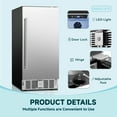 thumbnail image 2 of Simzlife 15 Inch Under Counter Refrigerator, 127 Cans Beverage Refrigerator for Patio & Kitchen, Beverage Cooler for Home & Commercial Use, 2 of 9