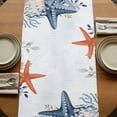 thumbnail image 5 of Table Runners 72 Inches Long Dress Scarves, Orange Blue Starfish Coastal Farmhouse Kitchen/Dining Table Runner, Coffee Tablerunners, Summer Beach Eucalyptus 13x72 Inch, 5 of 9