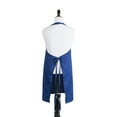 thumbnail image 6 of CC Home Furnishings 38" Nautical Blue Solid Patterned Kitchen Chef Apron, 6 of 8