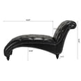 thumbnail image 5 of Classic Velvet Button Tufted Chaise Lounge, Armless Recliner Chair Sofa with Nailhead Trim Solid Wood Legs for Living Room Bedroom Office, 5 of 10