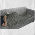 thumbnail image 6 of Lattice Soft Flannel Fleece Throw Blanket, Striped Pattern with Diagonal Squares and Zig Zag Triangles Geometry, Cozy Plush for Indoor and Outdoor Use, 70" x 90", Charcoal Grey Eggshell, by Ambesonne, 6 of 6
