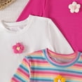 thumbnail image 4 of Splozh Long Sleeve Blouse 2T 3T 4T 5T 6T 7T 8T 3 Pack Toddler Girls Shirts Long Sleeve Shirt for Girls Tees Kids Tshirts Clothes Fall Tops,Hot Pink,4-5 Years, 4 of 6