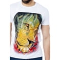 thumbnail image 4 of HEADS OR TAILS Mens Rhinestone T-Shirt Marley Lion, White, L, 4 of 5