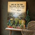 thumbnail image 2 of Beatles Lyric Canvas Wall Art – ‘The Love You Take Is Equal to the Love You Make’ – Vintage-Inspired Music Quote Print – Romantic Gift or Home Accent, 2 of 4