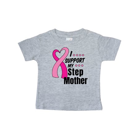

Inktastic Breast Cancer Awareness I Support My Step Mother Pink Ribbon Gift Baby Boy or Baby Girl T-Shirt