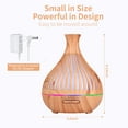 thumbnail image 4 of KAMIDA 500ml oil  Diffuser with 6*10ml Essential Oil with Remote,Oil Air Humidifier Vaporizer with 7 Colors Lights for Large Room , Home, Office for Gift, Brown, 4 of 10