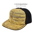 thumbnail image 2 of Slccxzc Fashion Diamond Studded Baseball Caps Flat Brim Outdoor Hats Bling Hip Hop Snapback Cap Sun Shade Cap, 2 of 7