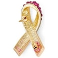 thumbnail image 3 of Bling Jewelry Womens Set of 3 Cancer Awareness Brooche Pin Light Pink Crystal Enamel Support Jewelry, 3 of 5