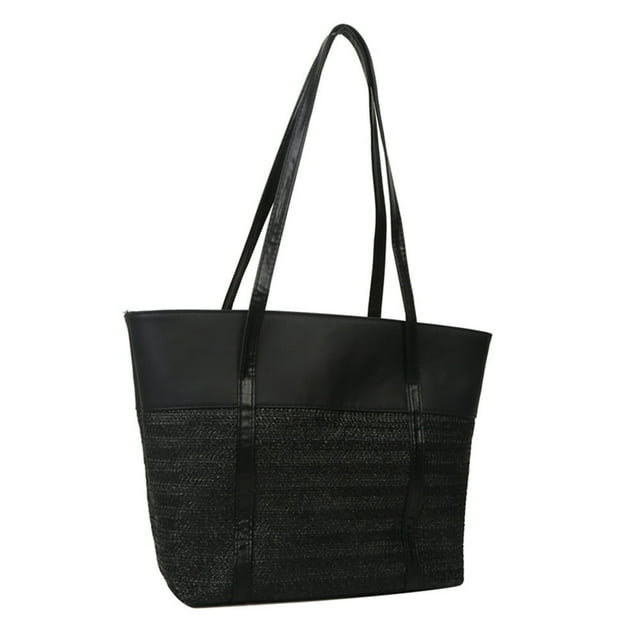Sac de Commutation pour Femmes Mode Sac d'Été Tissé Sac de Plage pour Dames