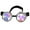 Silver, variant on LELINTA Kaleidoscope Steampunk Glasses Goggles with Rainbow Crystal Glass Lens Halloween Cosplay