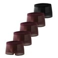 thumbnail image 2 of 5PC Wine 2XL Men's Boxer Briefs - 100% Polyester, Perforated Breathable, Plus Size Durable Underwear, 2 of 3