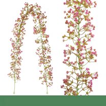 Yhmxh 5.6 Ft Baby Breath Garlands, Artificial Floral Garland for Table Backdrop, Real Touch Babys Breath Garland ake Hanging Plant Garlands for Wedding, Party, Home Decor, Spring Flower Vines