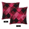 thumbnail image 4 of Multi-Size Linen Sofa Pillow Cover Invisible Zipper Open And Close Strong Use For Sofa Chair Garden Sofa Car Argyle Plaid Magenta_1 20"X20", 4 of 8