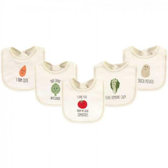 Touched by Nature Baby Organic Cotton Bibs 5pk, Tomatoes, One Size