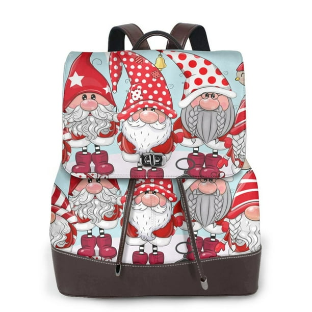 Balery Christmas Mochila de Cuero para Mujeres, Gran Capacidad, Bolsa de Viaje Multifuncional, Mochila de Cuero y Bolsa de Hombro para Mujeres