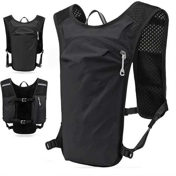 Lightweight Running Backpack with Water Bottle Holder, Outdoor Sports Hydration Vest Pack, Cycling Hiking Bag for Marathon Fitness Activities