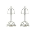 thumbnail image 4 of 0.28Ct Brilliant Round Cut Studs Synthetic Yellow Moissanite 18K White Solid Solid Gold Everyday Dainty Earrings Screw Back, 4 of 7