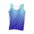 thumbnail image 3 of VBTAPA Womens Shelf Tank Tops Sleeveless Gradient Graphic Tees Slim Fit Stretch Casual Workout Undershirts Blue M, 3 of 8
