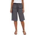 thumbnail image 2 of VBVC Women's Cotton Linen Drawstring Bermuda Shorts , Casual Knee Length Shorts For Women , Ladies' Summer Straight Leg Shorts with Pockets,Dark Gray,S-3XL, 2 of 9