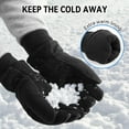 thumbnail image 6 of OZERO Winter Gloves -30°F Cold Proof Deerskin Suede Leather Insulated Water-resistant Windproof Thermal Glove for Driving Hiking Snow Work in Cold Weather - Warm Gifts for Men and Women, 6 of 11