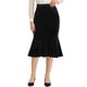 thumbnail image 1 of Falda de sirena de terciopelo con espalda elástica retro ceñida elegante femenina para mujer Negro S, 1 of 6