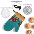 thumbnail image 3 of Daiia Elephants Pattern Oven Mitts and Pot Holders 4 pcs Set,High Heat Resistant 500 Degree Extra Thicken Long Kitchen Cotton Oven Glove, 3 of 6