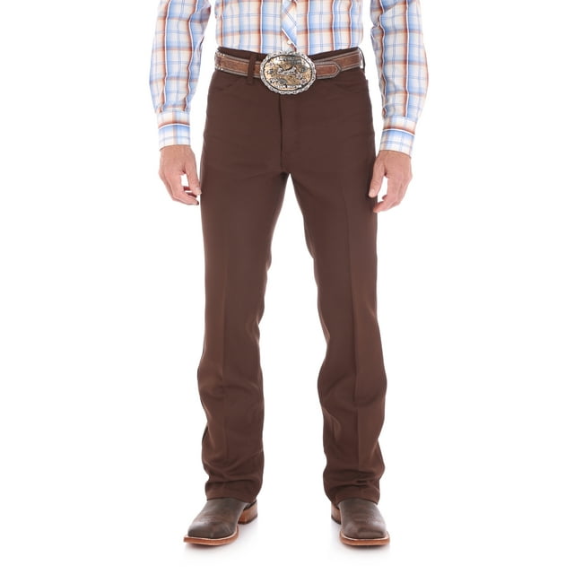 Wrangler Men's Wrancher Dress Jean,Brown,42x30