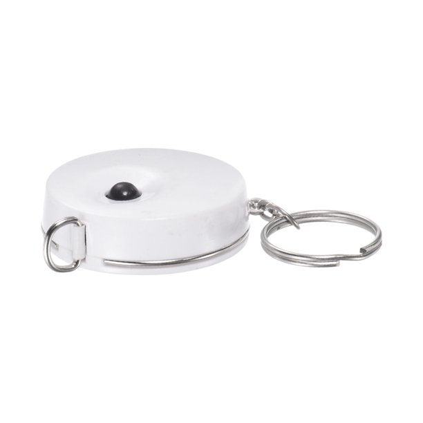 Métrica Cinta 1,5M/60 Pulgadas Retráctil Sastres Métrica Cinta Bolsillo Tamaño con Llave Cadena para Cuerpo, Tela, Costura y Manualidades Medidas, Blanco