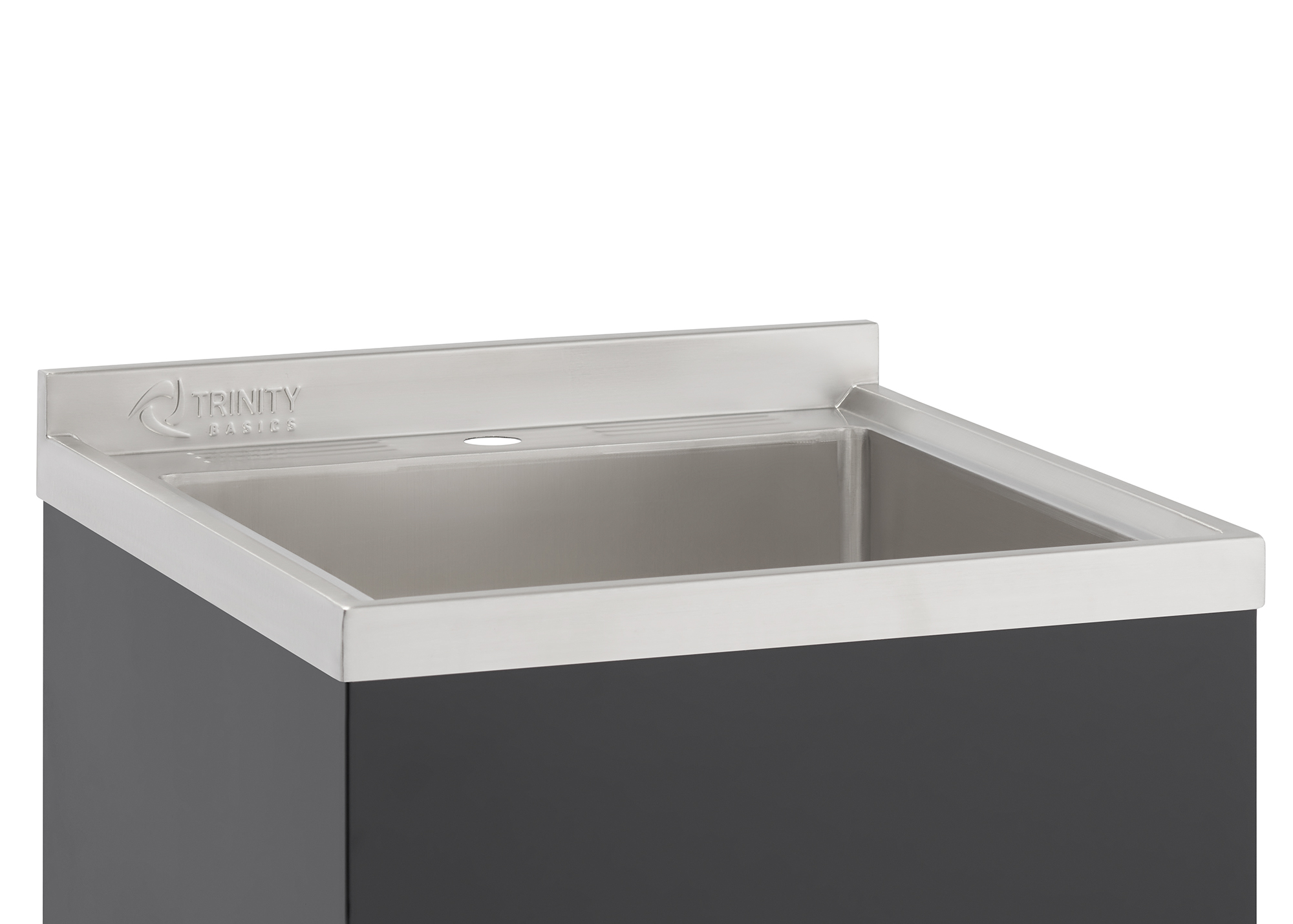 TRINITY BASICS | 18x16x13 Basin | Stainless Steel Utility Sink | NSF | Black