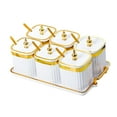 thumbnail image 2 of simhoa Assiettes Divisées pour Fruits Secs Plateau de Rangement pour Noix Multifonction pour Café Maison Blanc 6 Compartiments, 2 of 8