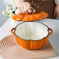 thumbnail image 3 of Cocotte en Fonte Émaillée, Marmite Citrouille avec Couvercle pour Braiser, Ragoûts, Rôtissage, 3 of 7