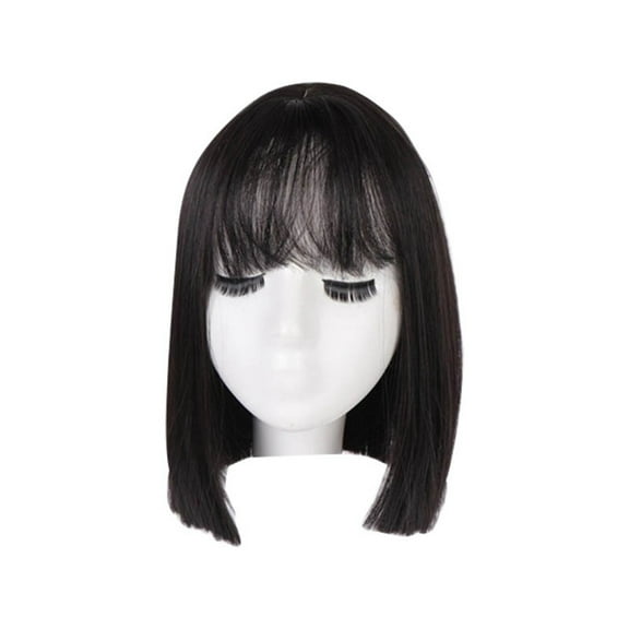 Tkrady Black Wig Fashion Women's Sexy Wig, Short Straight Hair Headband Wig for Women, Show Off Your Cool Style!