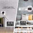 thumbnail image 4 of Digital Clock, Small Clock/Table Clock, 12/24H, Adjustable Brightness/Volume, Temperature Detect, Snooze, Desk Clock for Bedroom, Bedside, Living Room, Office, Living Room(Black), 4 of 8