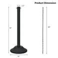 thumbnail image 2 of Gymax 6pcs Plastic Stanchion Post 36'' Crowd Control Barrier w/ 5FT Link Chain, 2 of 10