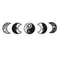 thumbnail image 1 of Adhesivo de pared creativo con diseño de fases lunares nórdicas, ideal para decorar el dormitorio y la sala de estar. Negro, 1 of 8