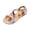 Rose Gold, variant on CHWshoes Sandals Women Dressy Summer Flat Strappy Sandal Colorful Flower Straps Slip on Slides Trendy Casual Toe Ring Flip Flops Cute Comfy Ladies Beach Shoes Rose Gold Size 36