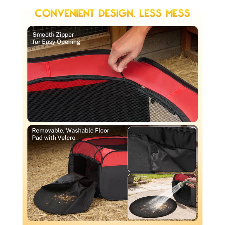 Magicfly Chicken Brooder Box for Chick Starter Kit with Heating Plate ,Playpen, Feeder, Waterer, Perch & Veggie Hanger for Indoor/Outdoor Use