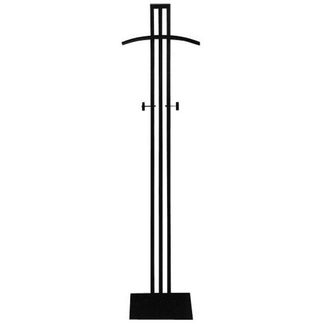 Econoco TRP72 Floor Standing Costumer with Shoulder Bar, Black - Matte