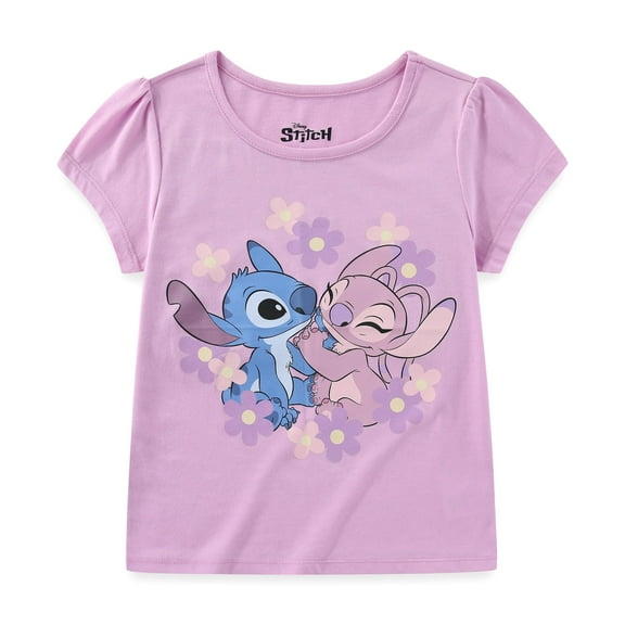 Disney Lilo & Stitch Angel Short Sleeve T-Shirt (Girls), Sizes 5-12