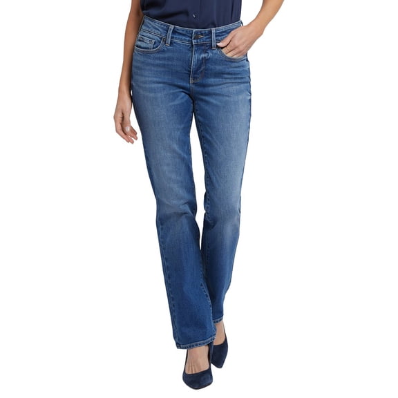 NYDJ womens Marilyn Picasso Lake Straight Leg Jean, 00