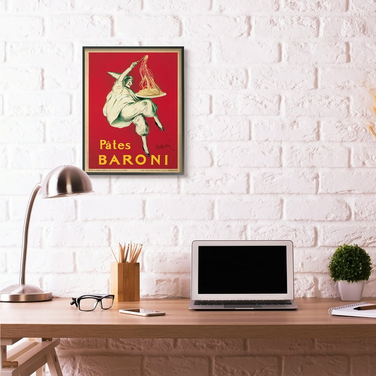 Stupell Industries Vintage Food Poster Framed Art - Pates Baroni Design By Marcello Dudovich