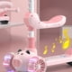 thumbnail image 5 of Patinete de 3 ruedas de altura ajustable con luz musical, patinete plegable para niños, niñas, color rosa, 5 of 5