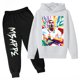 thumbnail image 2 of 2024 Ropa para niños CALIENTE Conjunto de sudadera con capucha para niños más pantalones de sudadera Conjunto de 2 piezas para niños y niñas Mbappe Avatar Estampado Bebé Niña, 2 of 5