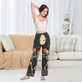 thumbnail image 5 of FORMRS Women's Pajama Pants with Pockets Soft Comfy Loungewear Sleep Bottom, Sizes S-2XL, Black Halloween Dancing Skeleton, 5 of 8