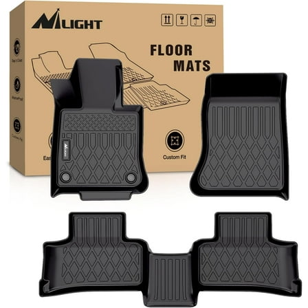 Nilight TPE Floor Mats for Mercedes Benz GLC 300 GLC 43 AMG 2023 2024 2025 All Weather Custom Fit Heavy Duty Floor Liners