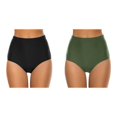 thumbnail image 1 of (2-Pack) Rinsvye Running Women Beach Briefs 1 Cute Swimsuits for Women Shorts Waist High Swim Bottom Women Swimsuits Two Cute Shorts for Shorts Bikini Bottoms Shorts Ruched Swimwears Tankinis Set, 1 of 8