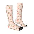 thumbnail image 3 of Daiia Sports Socks Strawberries Printed Novelty Crew Socks for Men Women Knee High Socks Cotton Socks Soft & Breathable Support Unisex Socks, 3 of 9