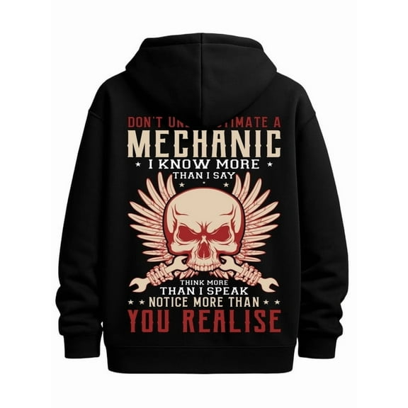 Mechanic Skull Hoodie graphic hoodies skeleton men's long sleeve black sutumn clothes hoodies spring 3d fire Original Unisex Shirt Short Sleeve tshirts
