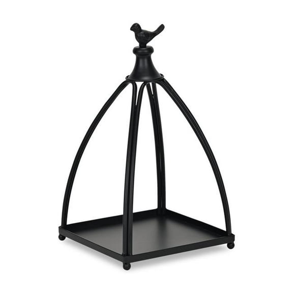 Cheungs 6155BK Veldra Curved Mini Table Lantern & Bird Accent - Black